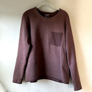 ARCTERYX Covert women’s L super-soft plush fleece-lined sweater in Bergundy